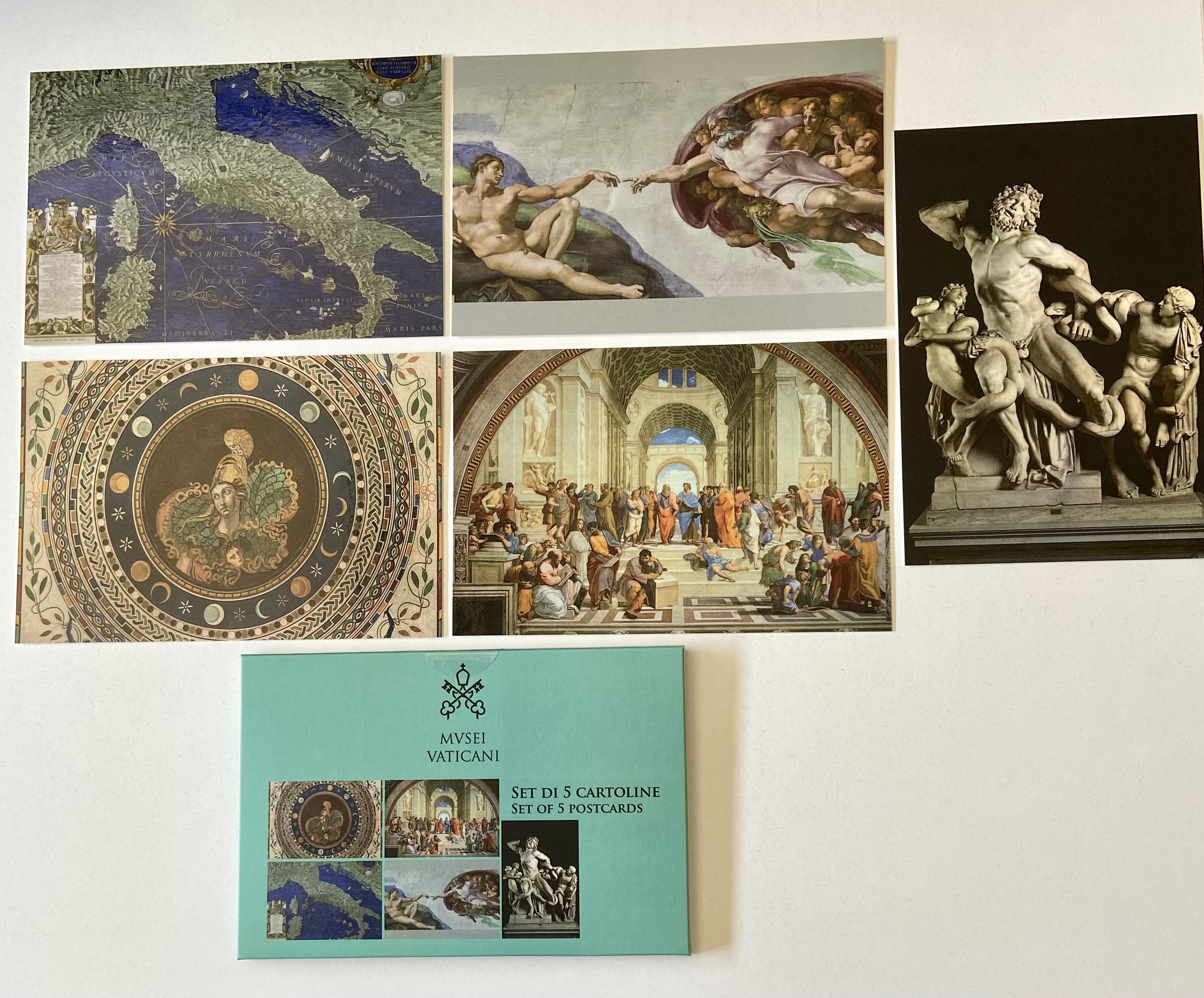 Set di 5 cartoline - Musei Vaticani