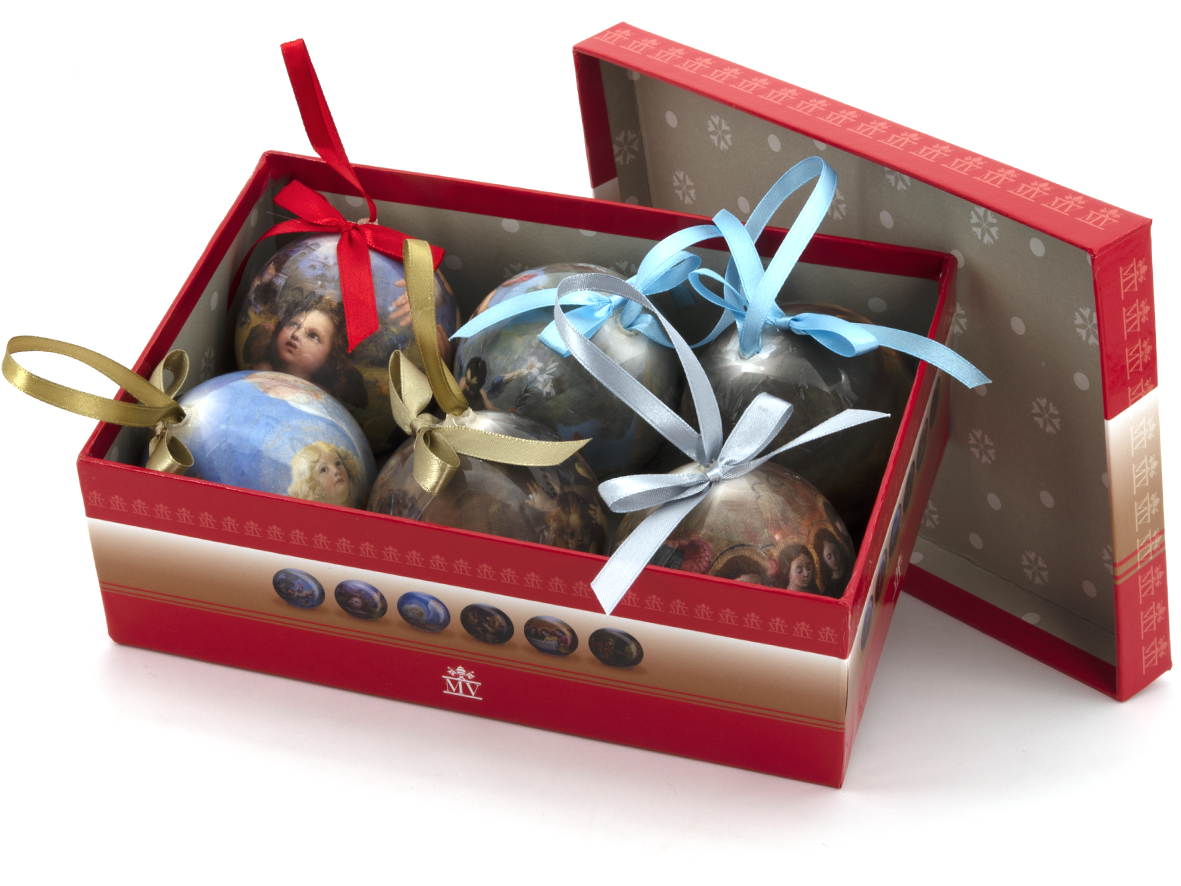    Confezione di decorazioni natalizie – scatola con 6 palline