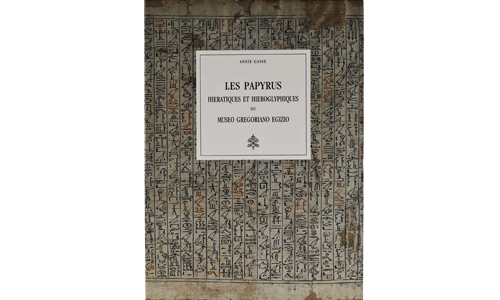  Les Papyrus hieratiques et hieroglyphiques du Museo Gregoriano Egizio