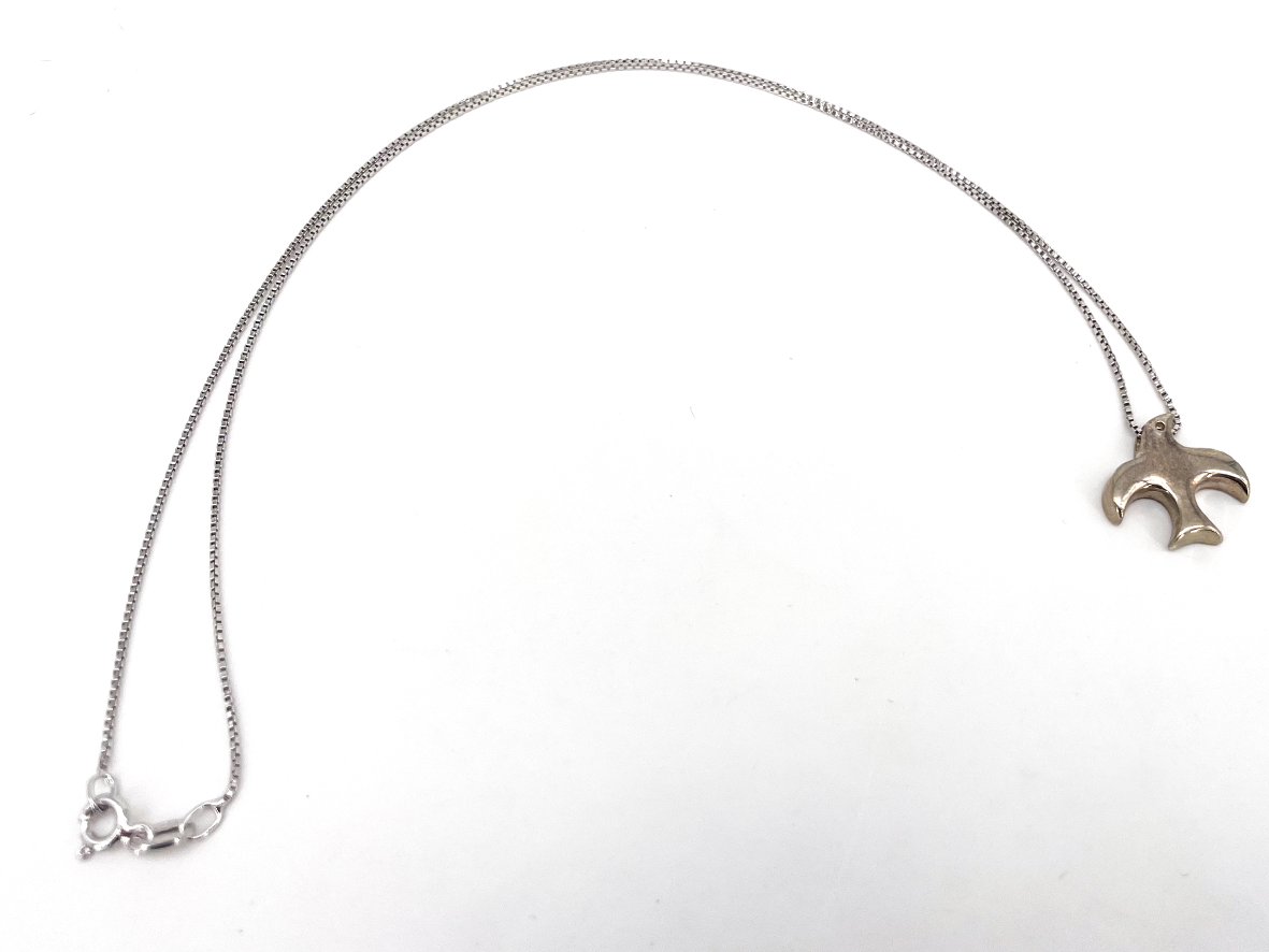 Collana argento con colomba